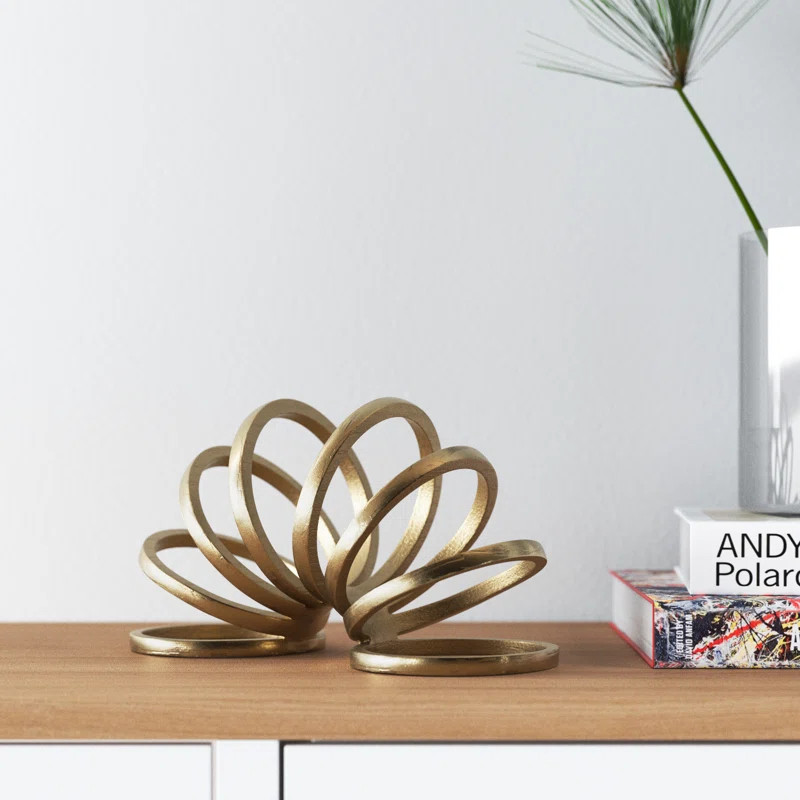 Wade Logan® Modern Metal Slinky Ring Decorative Sculpture - 11" x 5" x 6" & Reviews | Wayfair | Wayfair North America