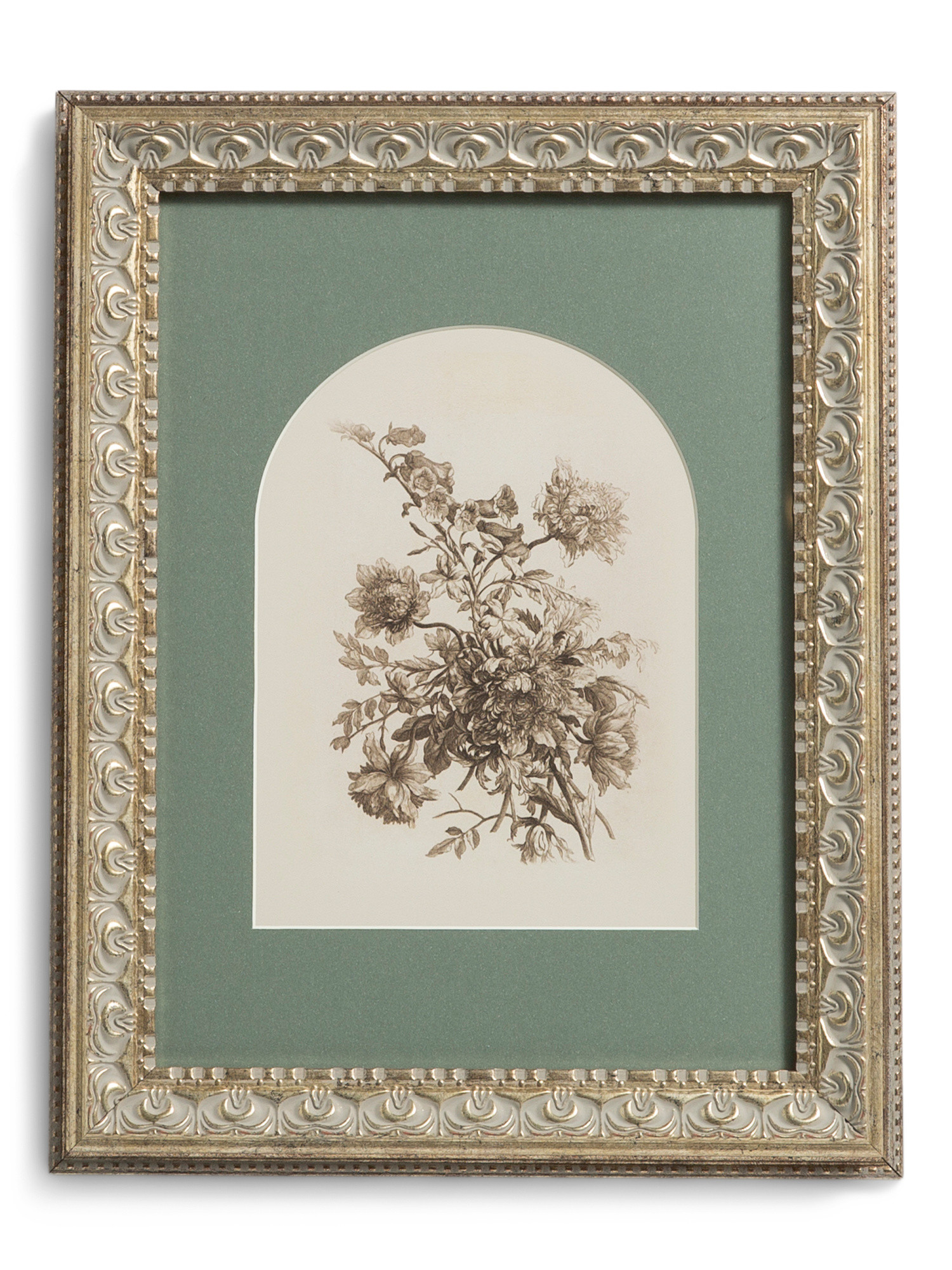 11x14 Arched Floral Wall Art With Ornate Frame | TJ Maxx