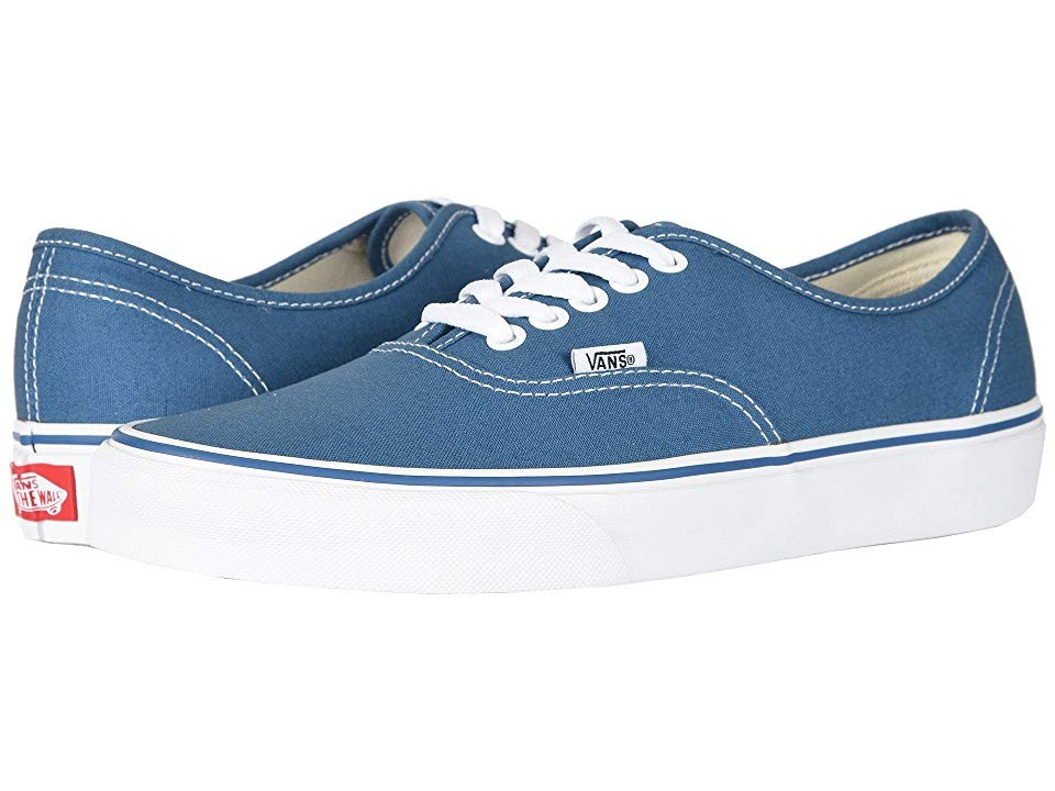 Vans Authentic Skate Shoes Navy : Men's 16 - Women's 17.5 Medium, Canvas/Leather/Suede | Zappos