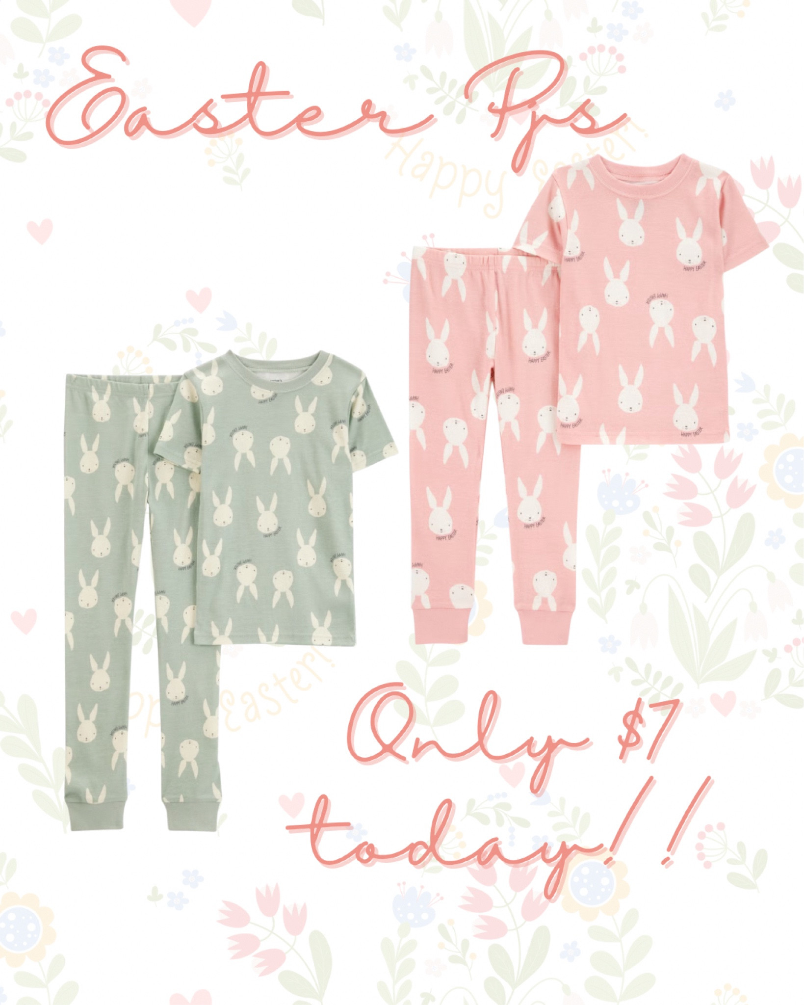 Easter pajamas only $7 today!! We get these every year and they are precious!! Grab ‘em now before they are gone!! 

#LTKSpringSale #LTKKids #LTKBaby
