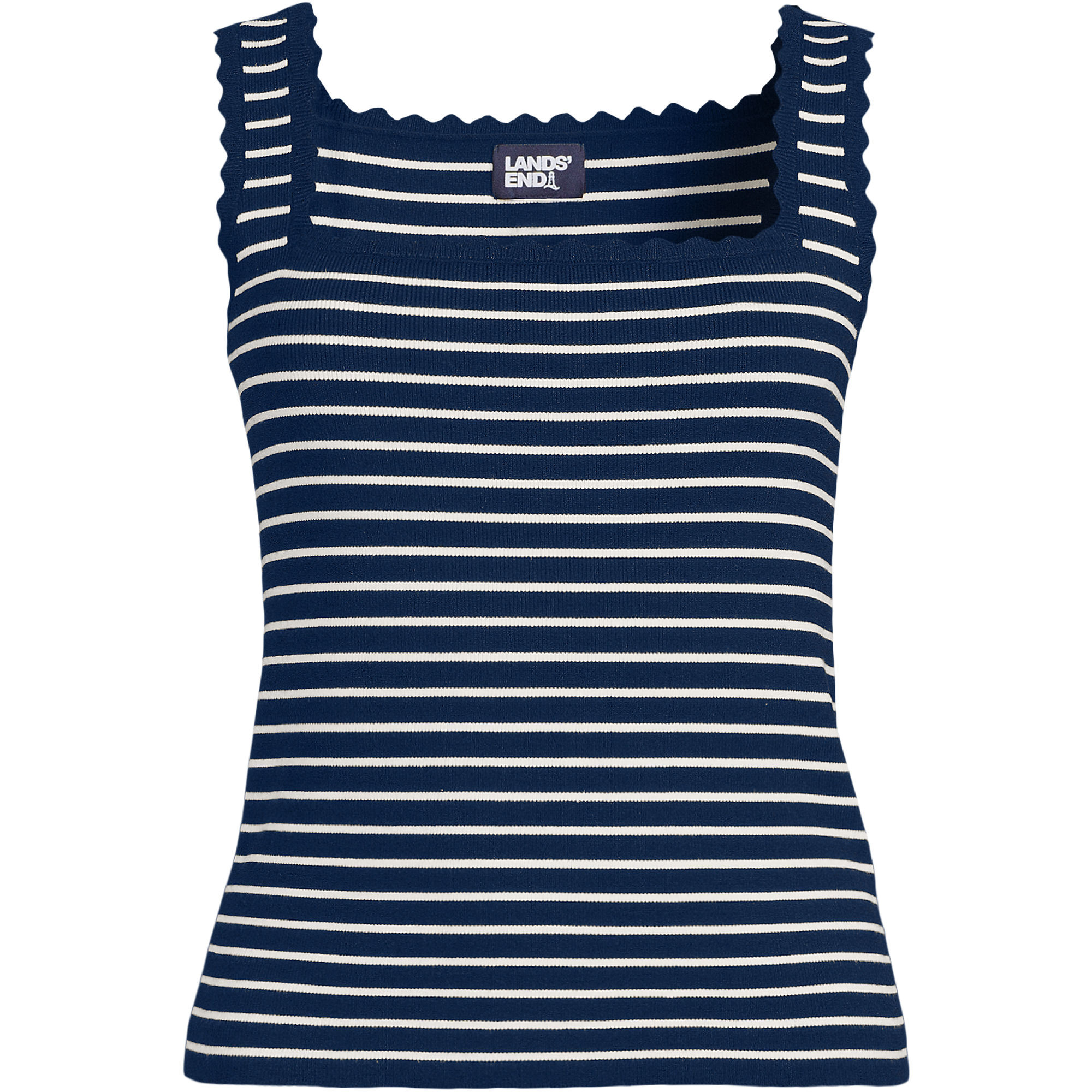 Women's Plus Size High Retention Square Neck Tank Sweater | Lands' End (US)