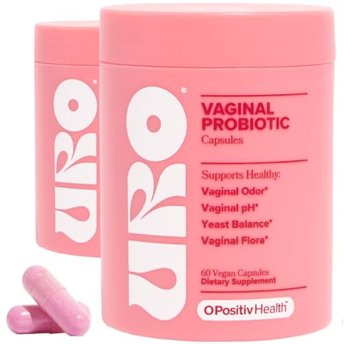 O Positiv URO Vaginal Probiotics for Women pH Balance with Prebiotics & Lactobacillus Probiotic Blend - Vaginal Health Supplement - Promote Healthy Vaginal Odor & Vaginal Flora, 60 Count (Pack of 2) | Amazon (US)