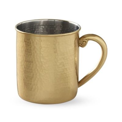 Antique Brass Hammered Mug | Williams-Sonoma