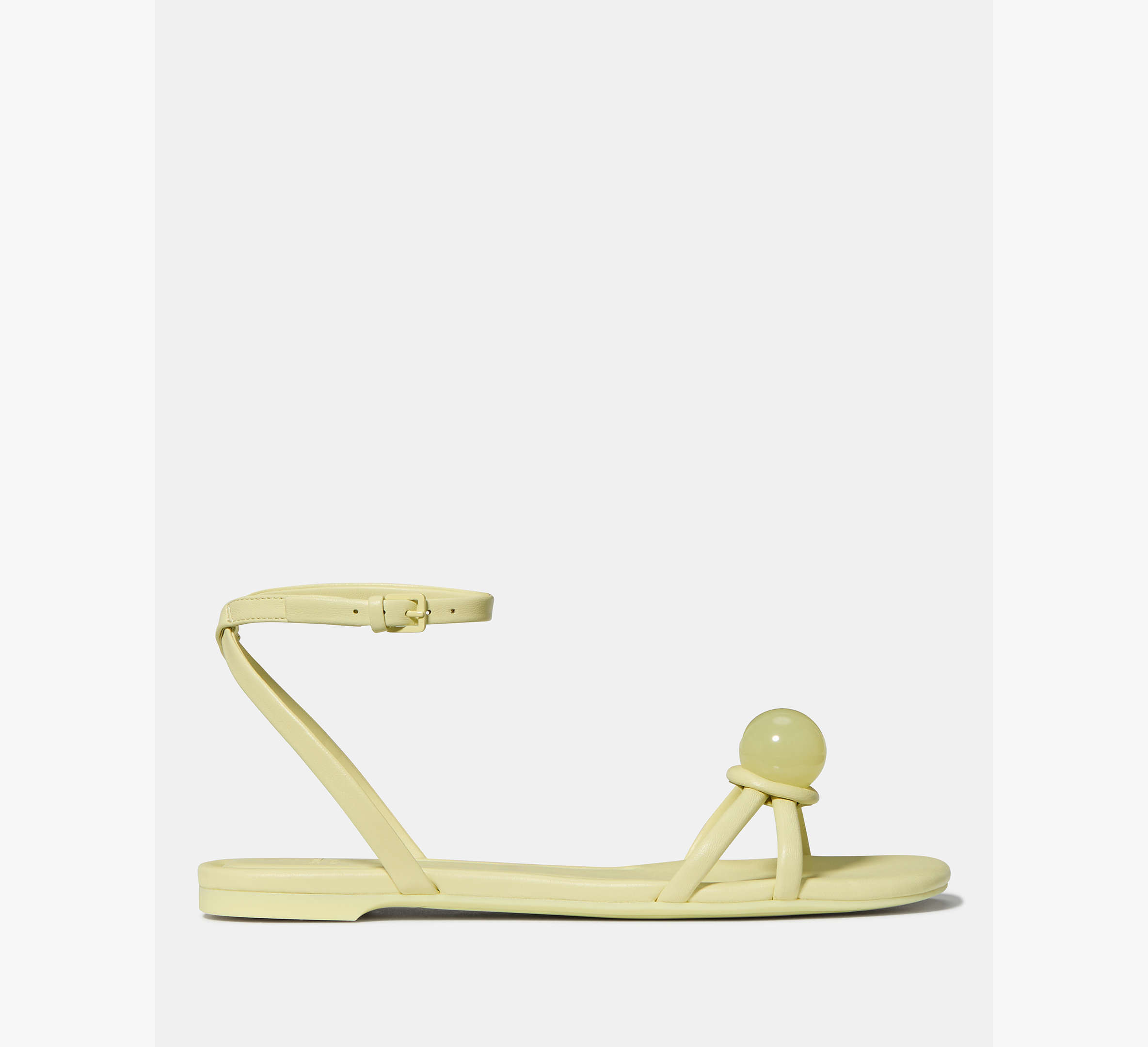 Kate Spade Harmony Smooth Leather Flat Sandal, Pale Citron - 9.5 | Kate Spade (US)