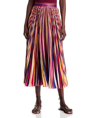 FARM RioDiagonal Stripes Multicolor Midi Skirt | Bloomingdale's (US)