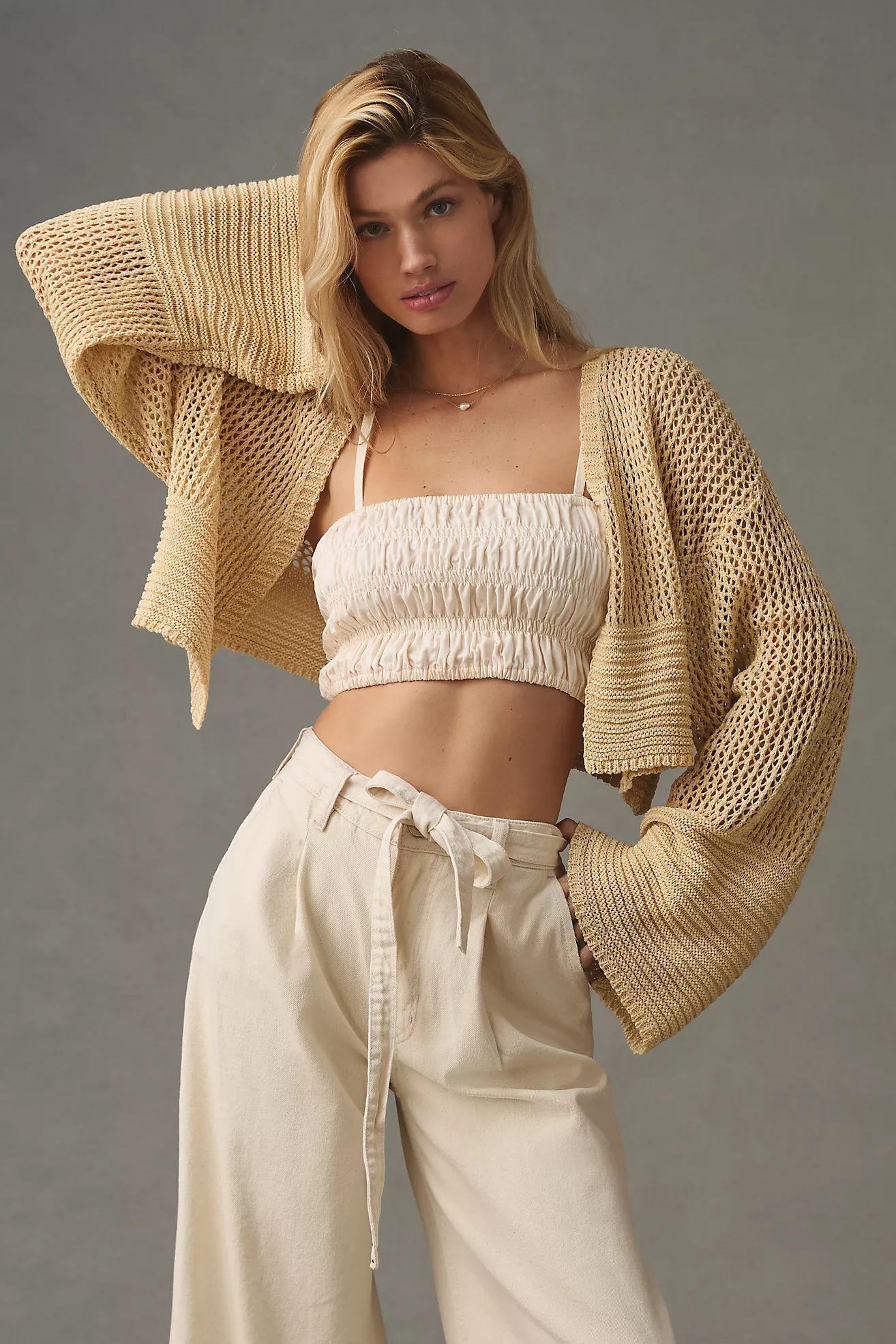 By Anthropologie Juillet Cropped Kimono Sweater | Anthropologie (US)