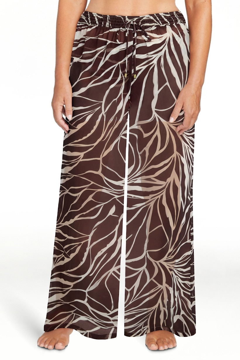 Time and Tru Women's and Women's Plus Wide Leg Coverup Pants, Sizes XS-3X | Walmart (US)