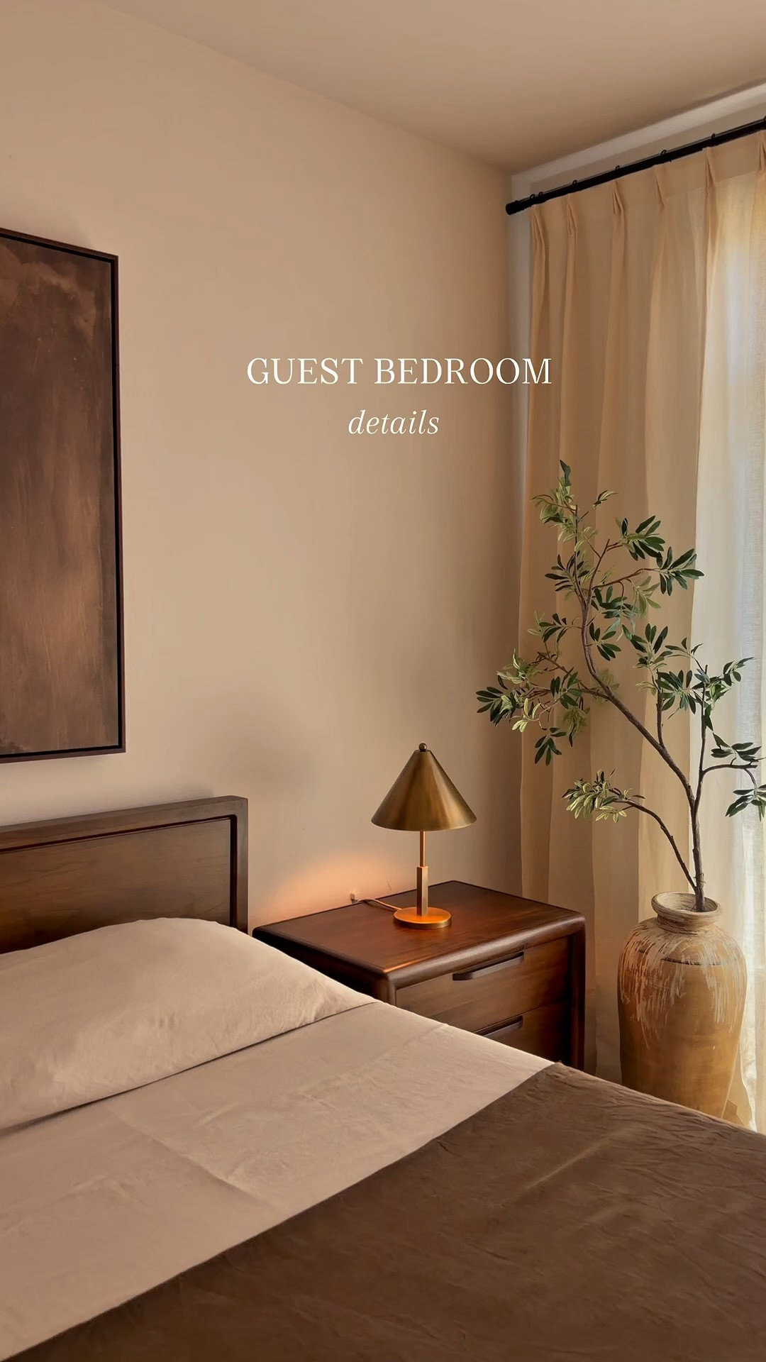 Guest bedroom details 
vase & branch from crate & barrel have been discontinued 

#minimalbedroom #organicmodern #curated #japandi #bedroominspiration

#LTKHome
