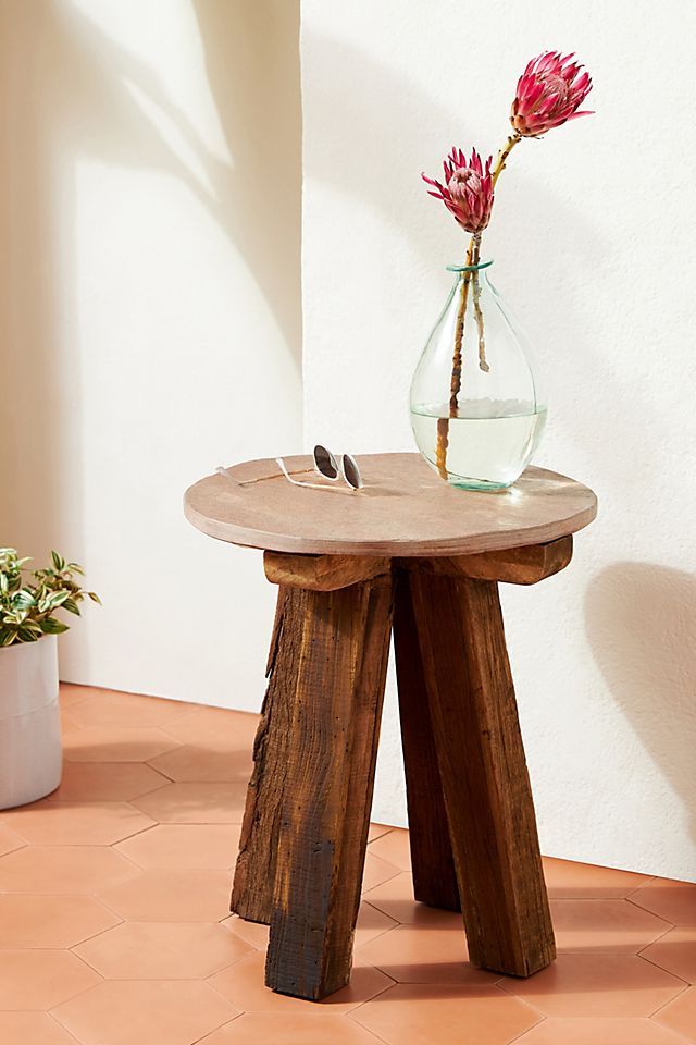 Slate Indoor/Outdoor Side Table | Anthropologie (US)