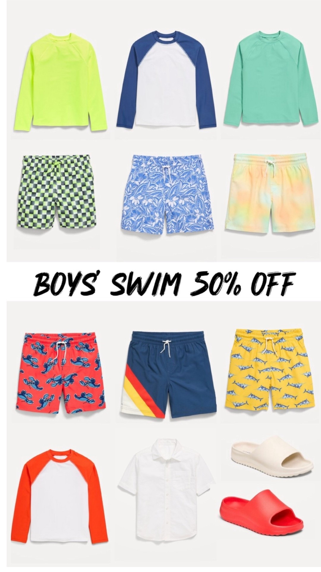 50% off everything!!
.


#LTKTravel #LTKKids #LTKSwim