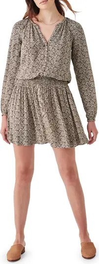 Montara Leaf Batik Long Sleeve Dress | Nordstrom