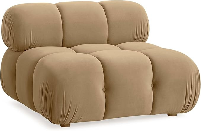 Tov Furniture Calliope Cafe Au Lait Performance Velvet Modular Armless Chair | Amazon (US)