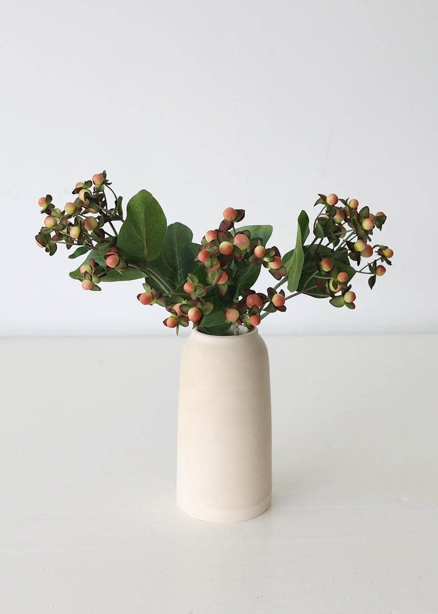 Red Pink Artificial Hypericum Berries - 22.5 | Afloral (US)