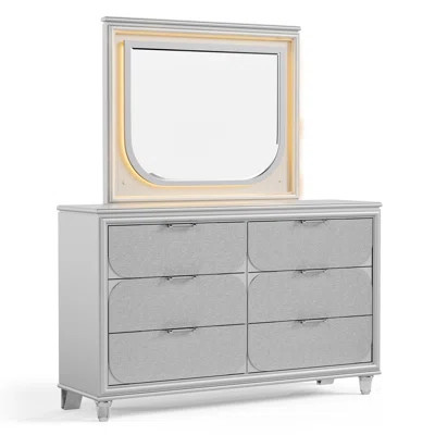 Merlyne 6-Drawer Dresser With Mirror | Wayfair North America