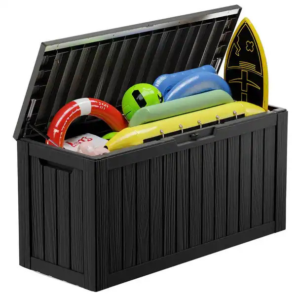 Outdoor Patio Storage Resin Lockable Deck Box - Bed Bath & Beyond - 40394148 | Bed Bath & Beyond