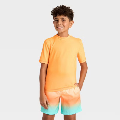Boys' Rash Guard Top - Cat & Jack™ Yellow XL | Target