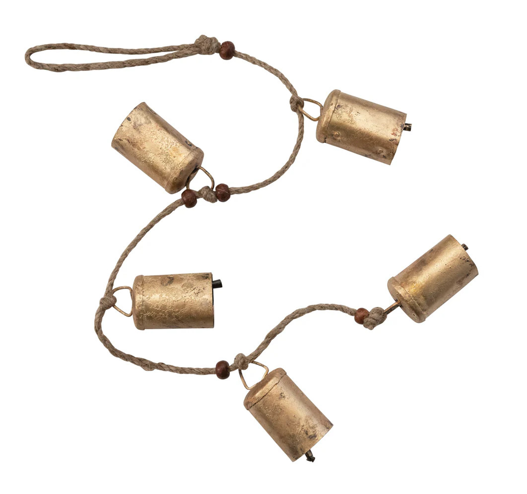 Hanging Gold Bell Garland | Cottage and Key