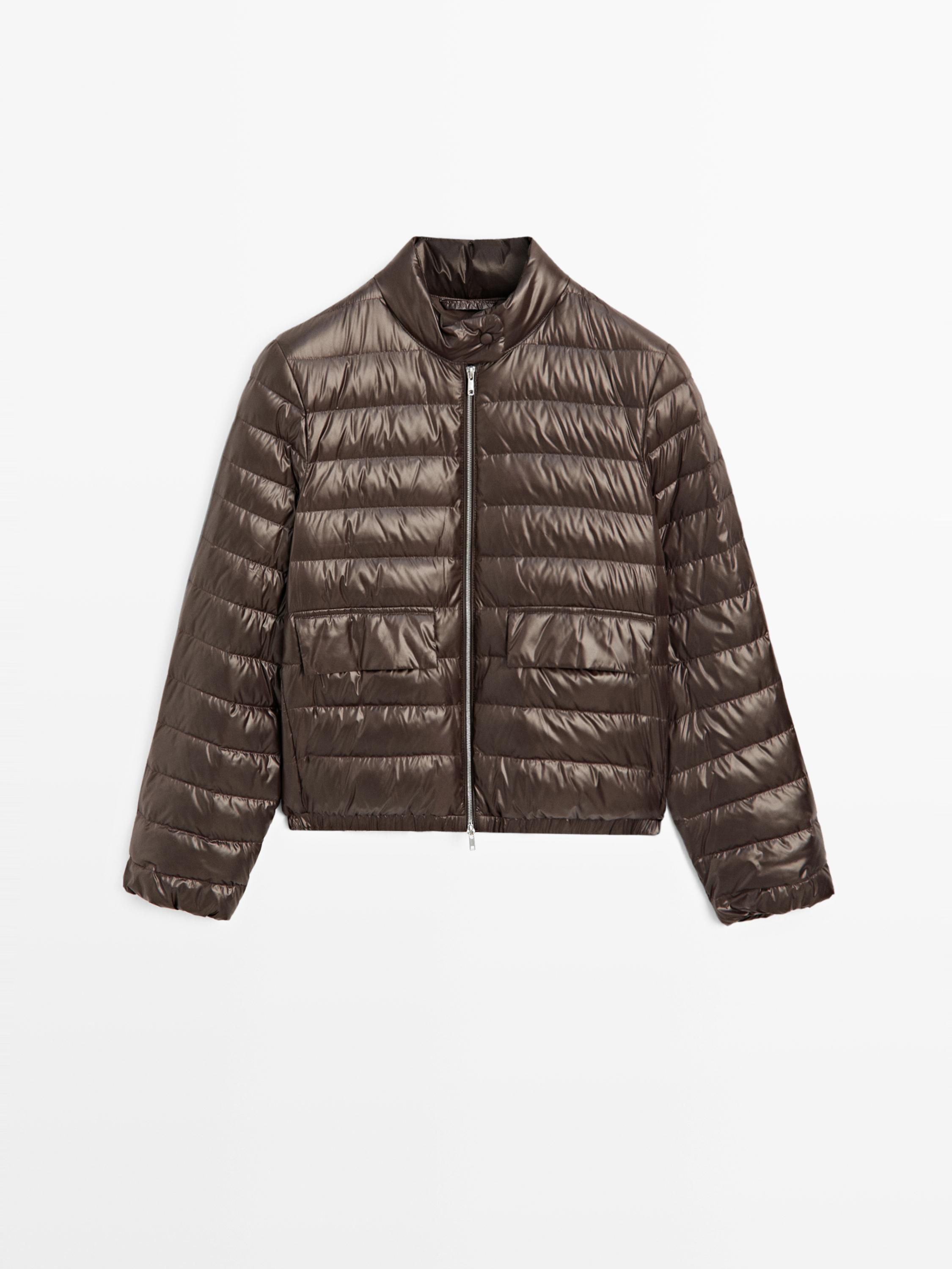 Water-repellent down bomber jacket | Massimo Dutti US