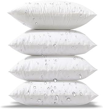 Phantoscope 18 x 18 Outdoor Pillow Inserts - Pack of 4 Outdoor Pillows Water Resistant Throw Pill... | Amazon (US)