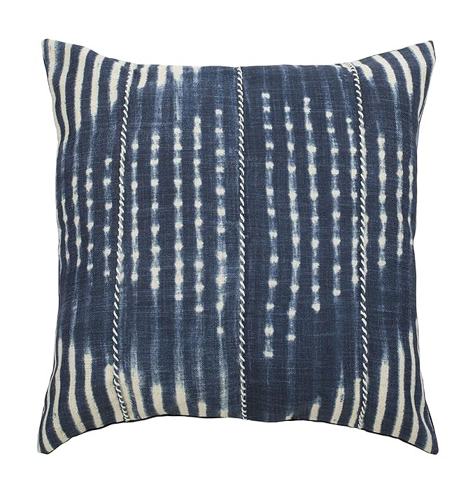 Safavieh Laurena Throw Pillow, Blue/Cream | Amazon (US)
