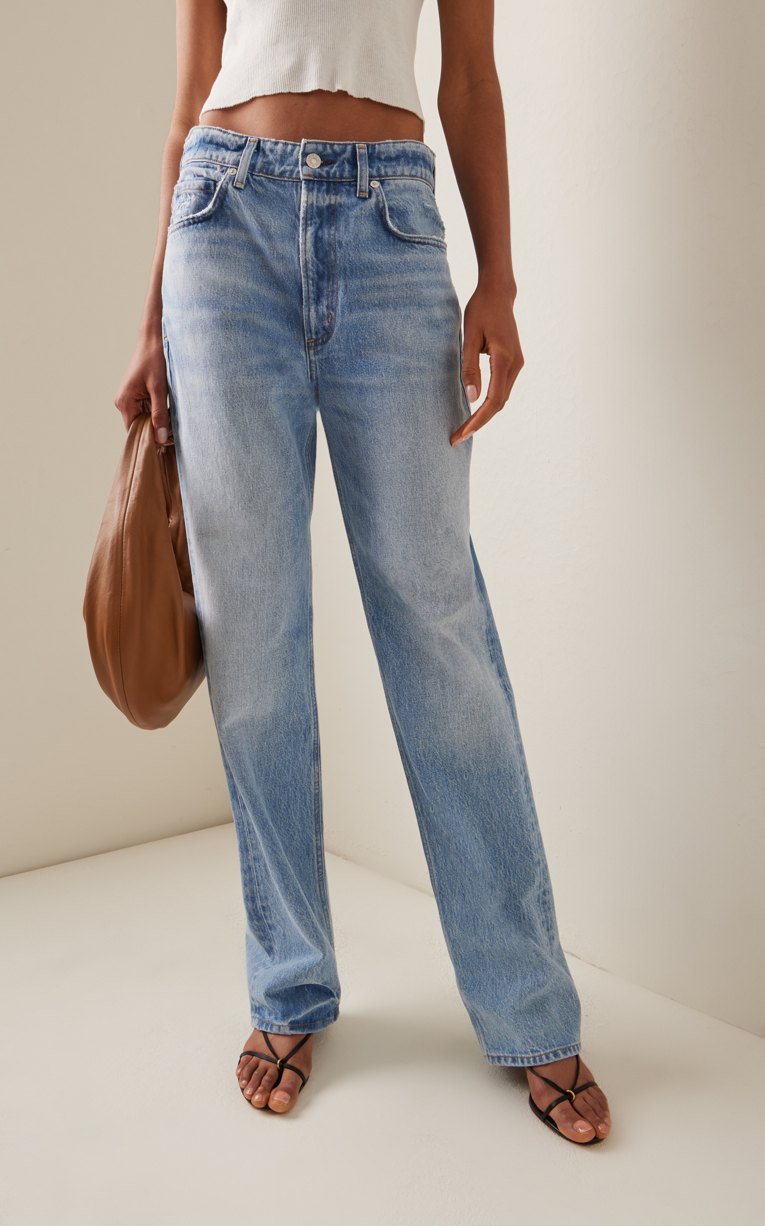Zurie Stretch High-Rise Straight-Leg Jeans | Moda Operandi (Global)