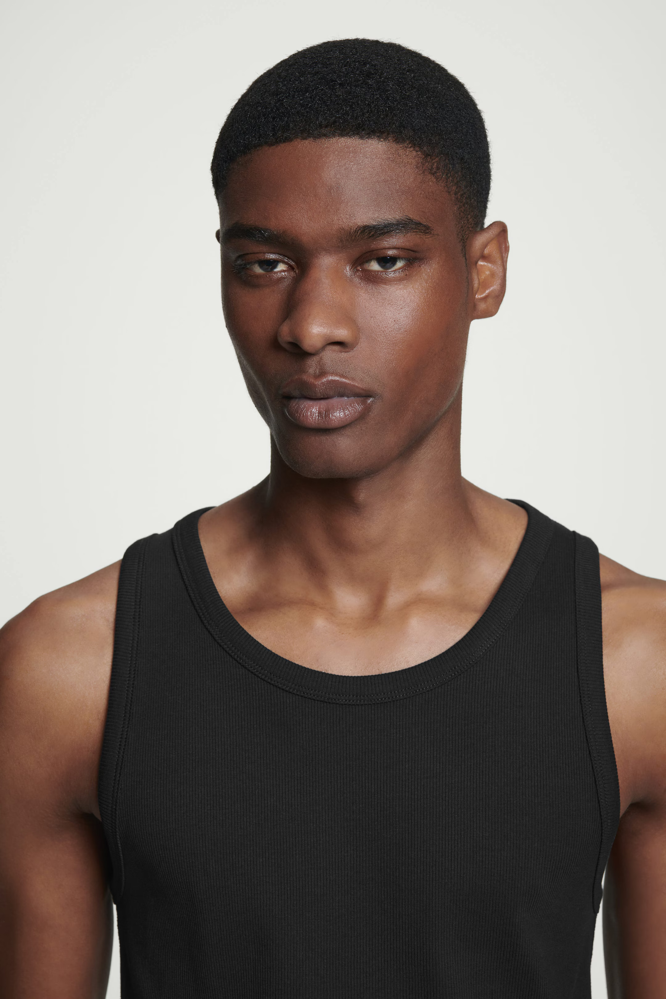 SLIM RIBBED COTTON TANK TOP - BLACK | COS | COS (EU)