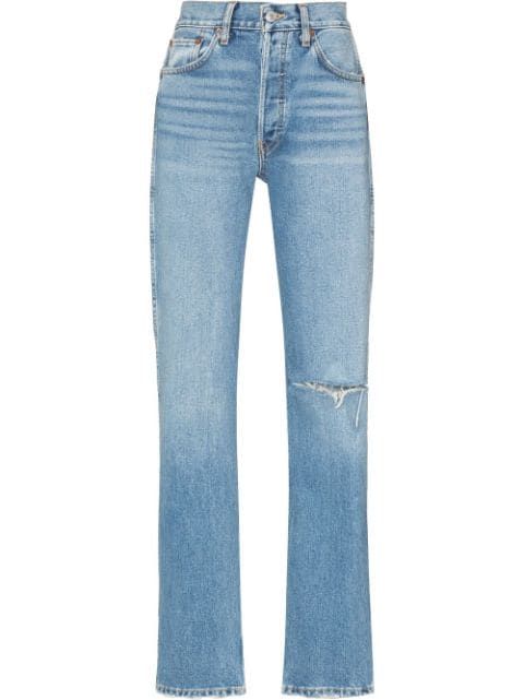 RE/DONE 90s High Rise straight-leg Jeans - Farfetch | Farfetch Global