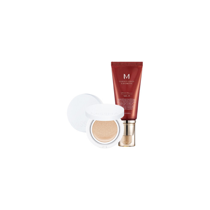 MISSHA M Perfect Cover BB Cream- #21 X Magic Cushion Moist Up Light Beige | Stylevana