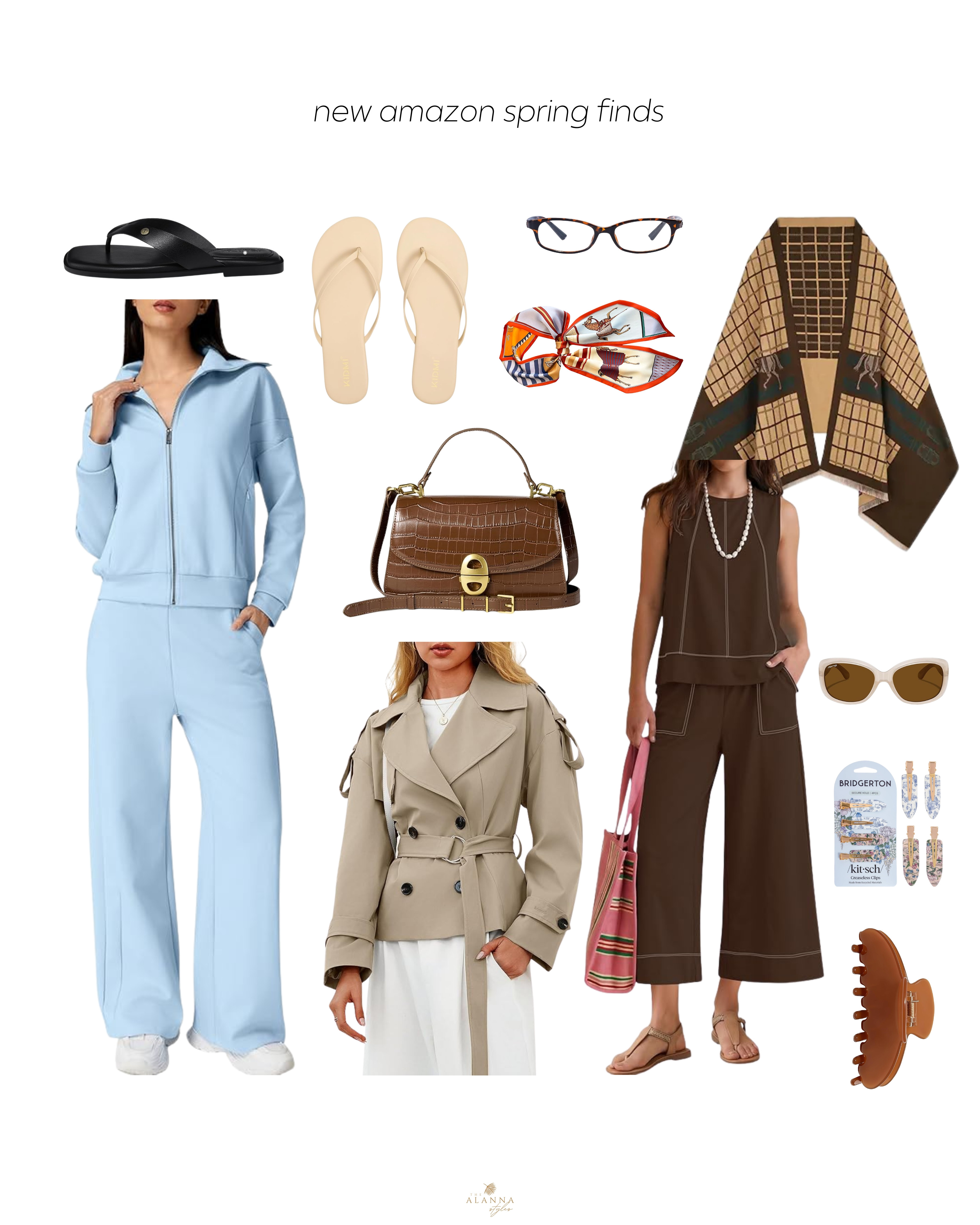 fresh amazon arrivals you need. 📦✨ from elevated lounge sets in the prettiest sky blue to chic chocolate brown separates, amazon is really stepping up the quality this season. that cropped trench and the woven scarf are absolute steals for achieving that "old money" look on a budget. ☕️🤎

#amazonfashion #amazonfinds #springfavorites #loungewear #oldmoneylook #amazonhaul #springlayers 

 #LTKootd #LTKSaleAlert