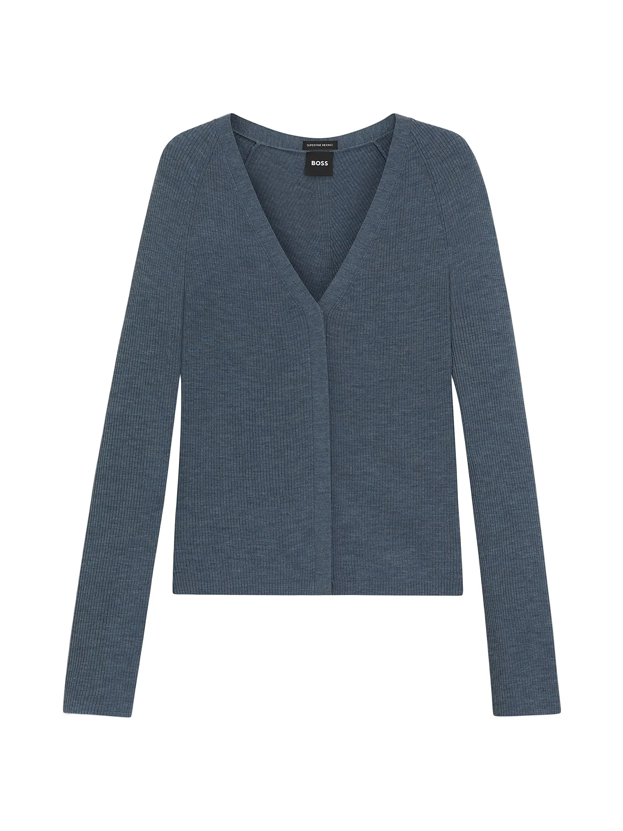 Concealed Closure Cardigan in Virgin Wool | Saks Fifth Avenue