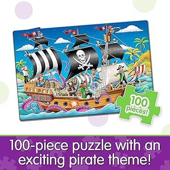 The Learning Journey Puzzle Doubles Glow In The Dark - Pirate Ship - 100 Piece Glow In The Dark P... | Amazon (US)