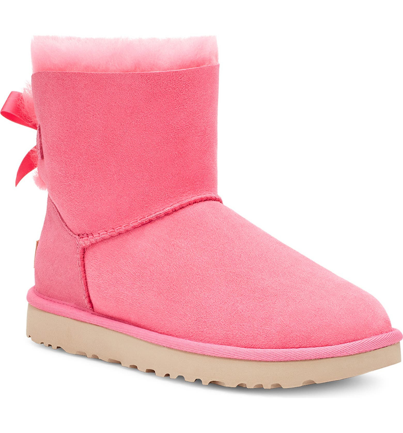 Mini Bailey Bow II Genuine Shearling Bootie | Nordstrom