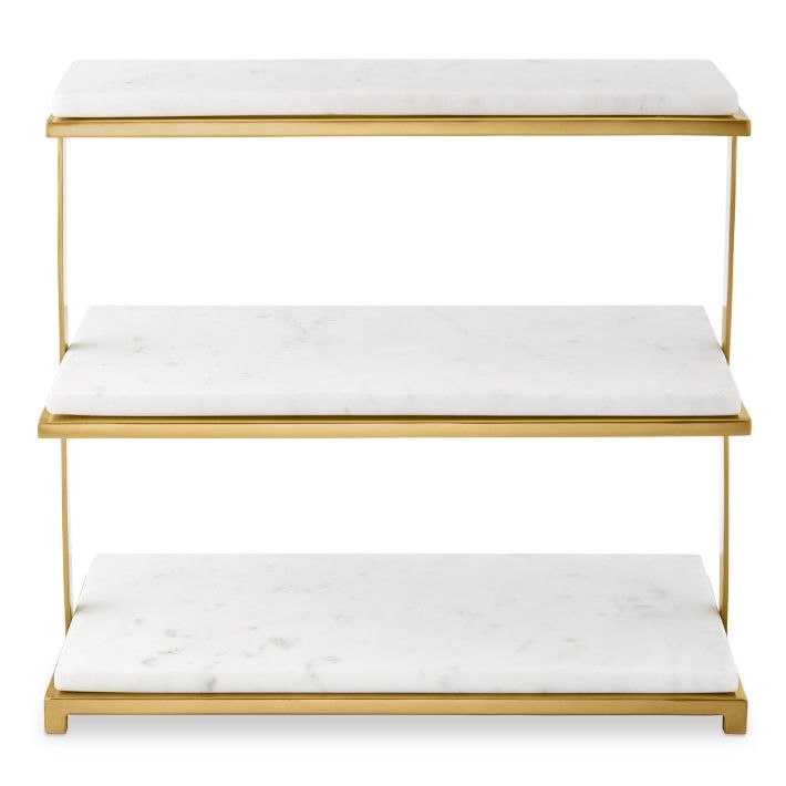 Marble &amp;amp; Brass 3 Tiered Stand | Williams-Sonoma
