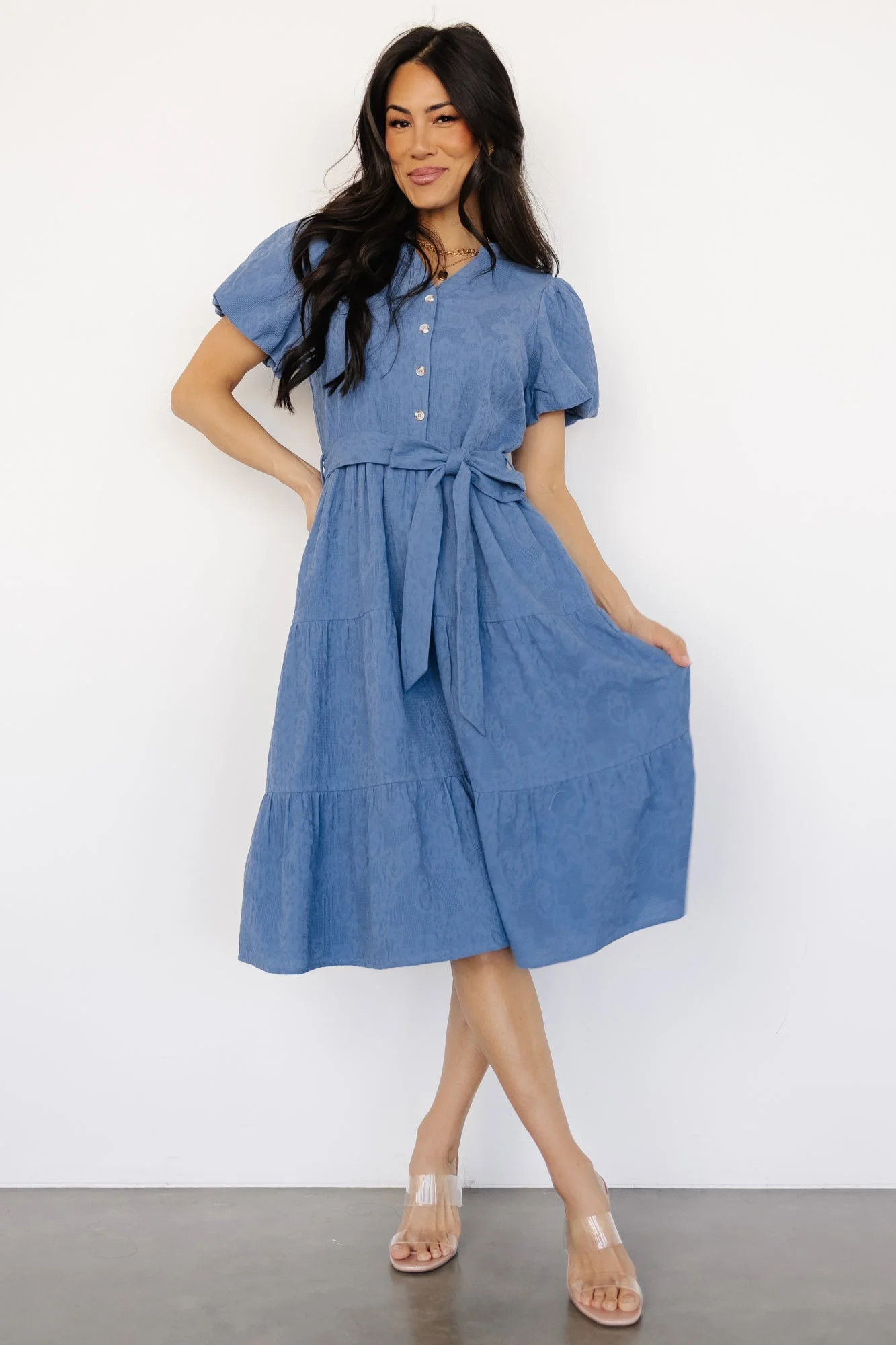 Philippa Midi Dress | Blue | Baltic Born