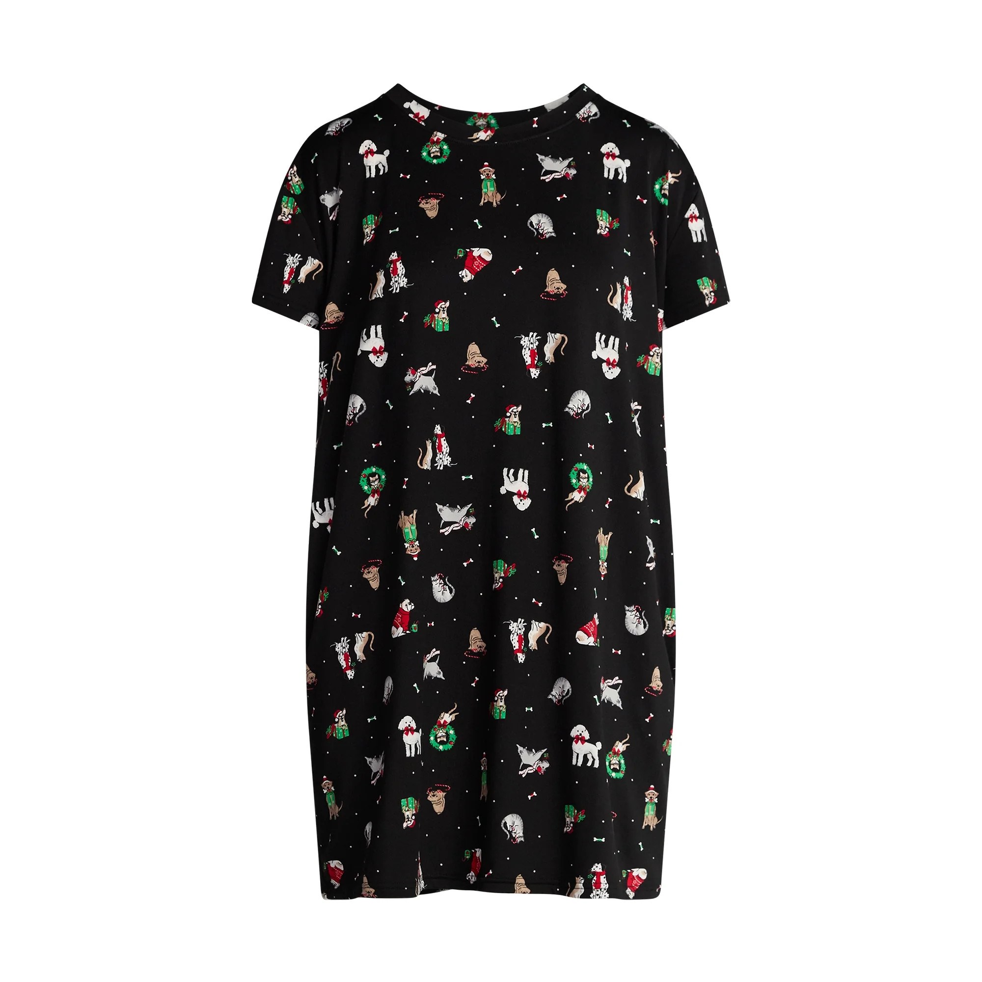 Joyspun Women's Dreamy Soft Collection Sleepshirt with Short Sleeves, Sizes S/M-2X/3X | Walmart (US)