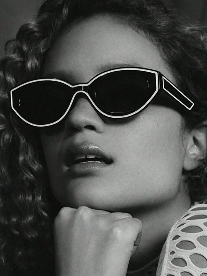 1pc Fashionable Vintage Style Glasses, Suitable For Daily, Vacation, Beach And Street Wearing Basics Fall Winter Women Outfits Clothes Business Casual Gifts | SHEIN