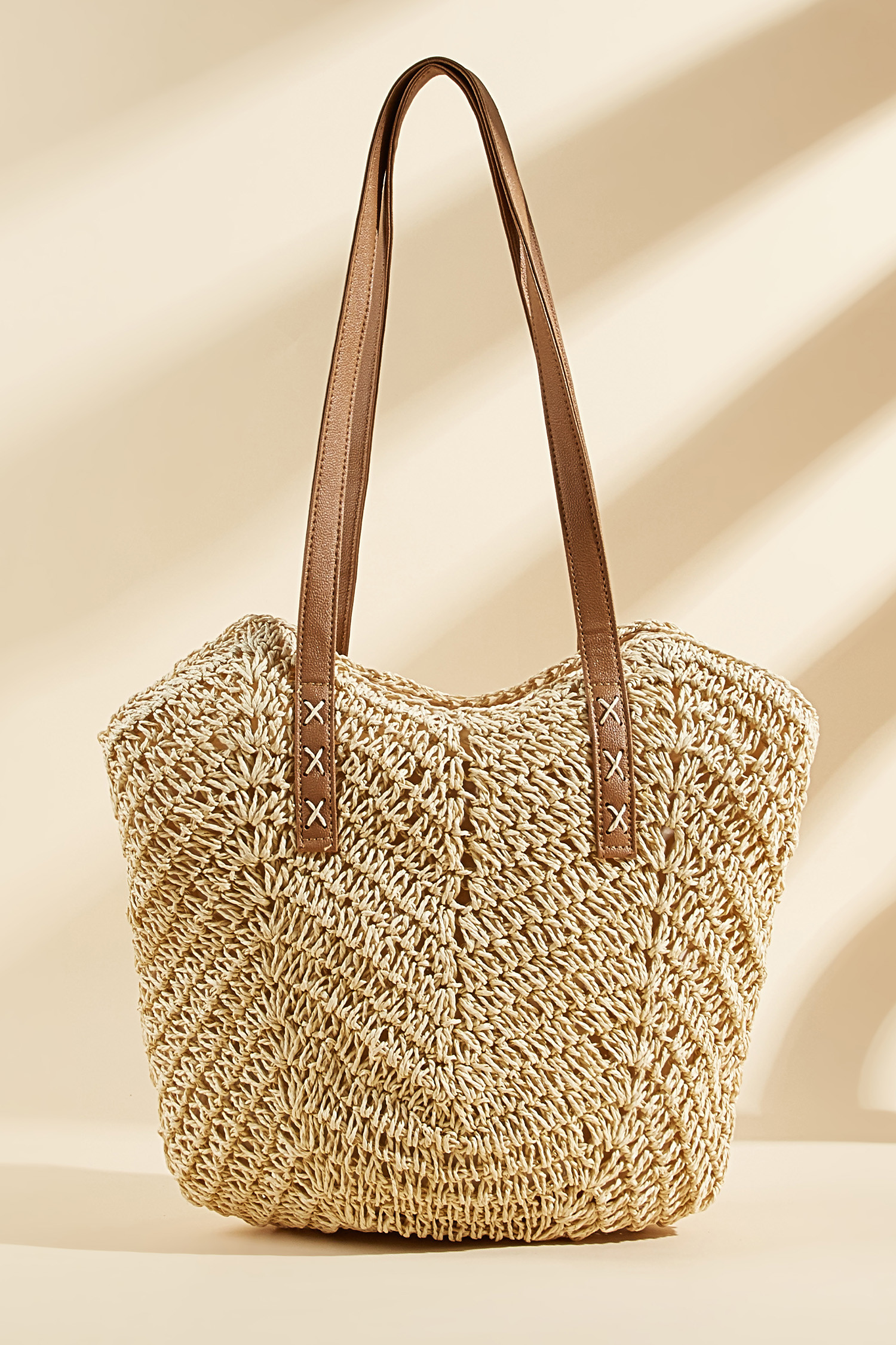 Woven Faux Leather Top Handle Tote Bag | Cupshe US
