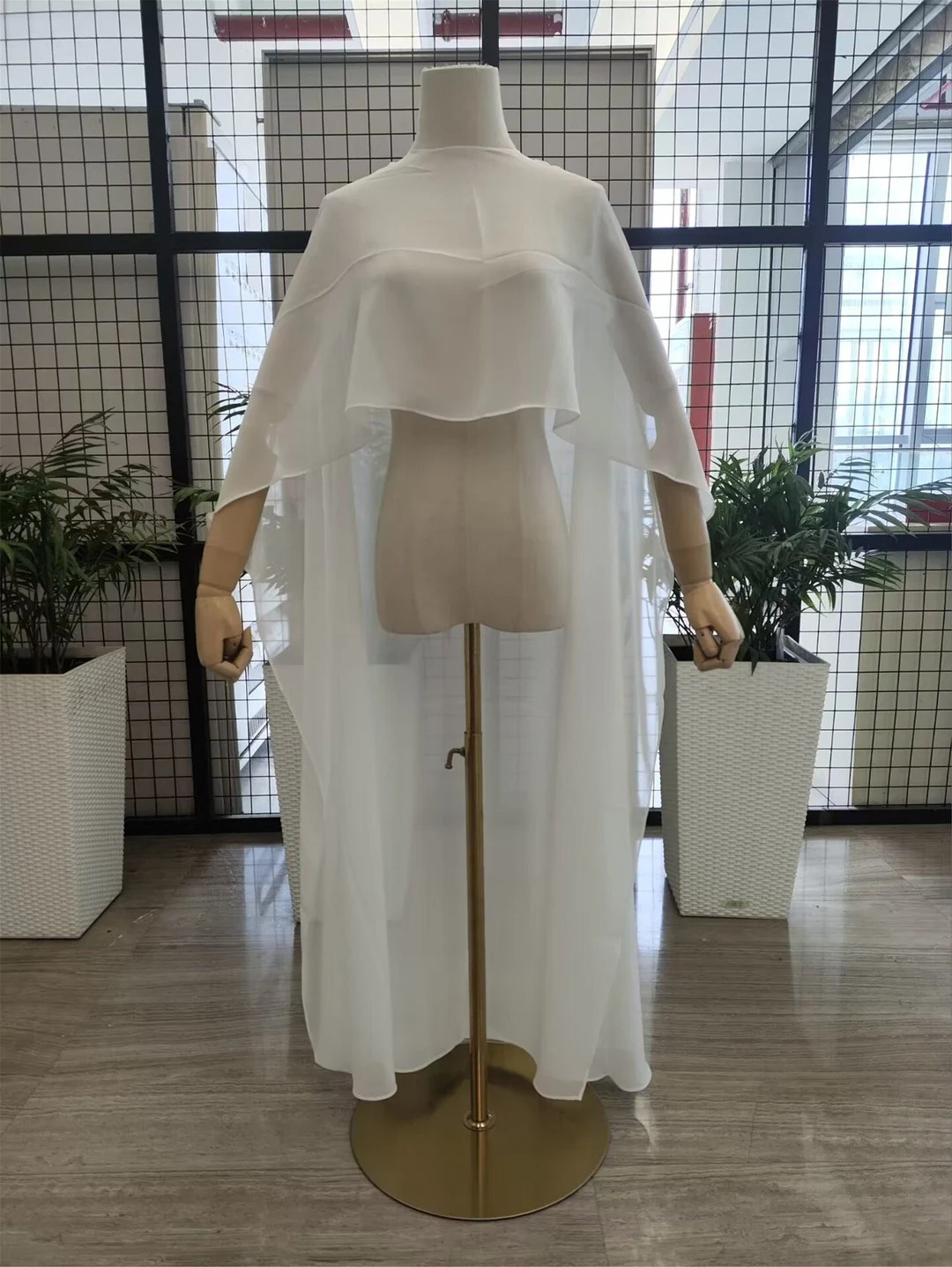 Chiffon Cape Long Bridal Cover up Romantic Chiffon Wrap Beautiful Cape Bridal Separates Bridal Sh... | Etsy (US)