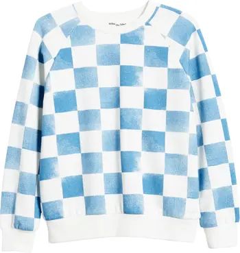 Kids' Checkerboard Print Stretch Organic Cotton Sweatshirt | Nordstrom