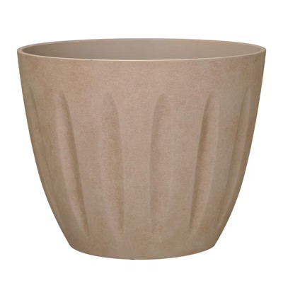 L&G Solutions 10 in. H X 12 in. D Polyresin Spritzer Planter Terracotta | Target