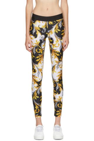 White Allover Print Leggings | SSENSE