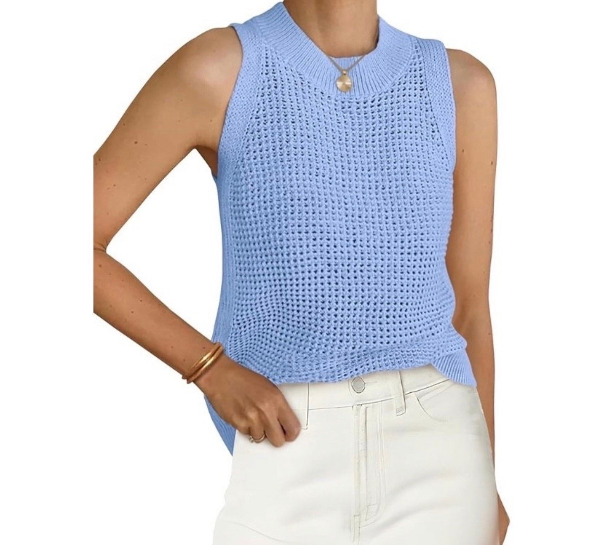 Spring outfit - so price friendly, and it looks pricier than it is; more colors available. This would be great with a jean skirt, shorts, or pants.  


#amazon #designerdupe #lookalike #springtop #spring #tanksweater #datenight #summeroutfit #fourthofjuly 

#LTKSeasonal #LTKU #LTKOver40

#LTKSaleAlert