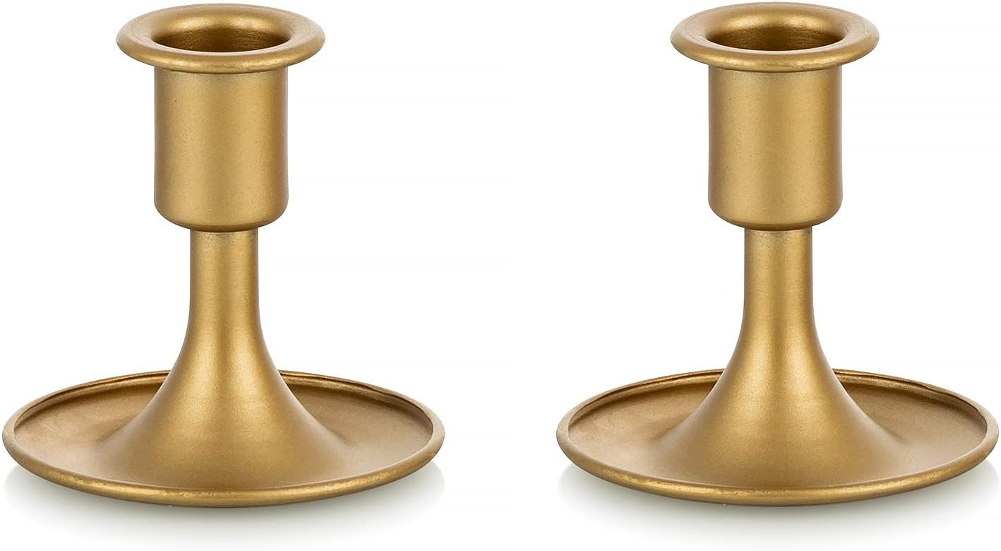 Candlestick Holders Taper Candle Holders, Romadedi Gold Candle Stick Candle Holder for Table Cent... | Amazon (US)