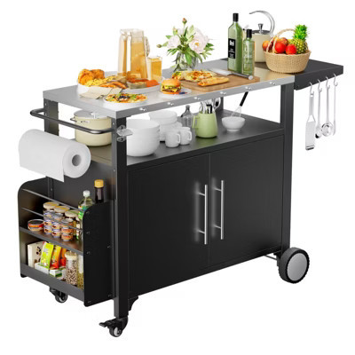 ORRD Outdoor Grill Cart with Wheels, 83-Gal Storage Patio Kitchen Island, Waterproof BBQ Serving Table & Rolling Bar Cart for Party | Target