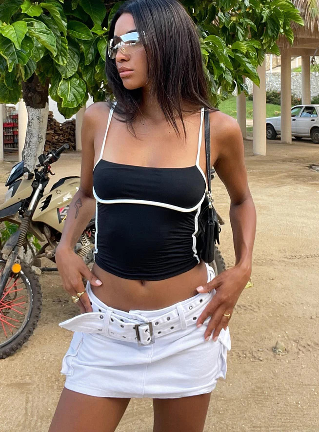 Iconic Cargo Mini Skirt White | Princess Polly US