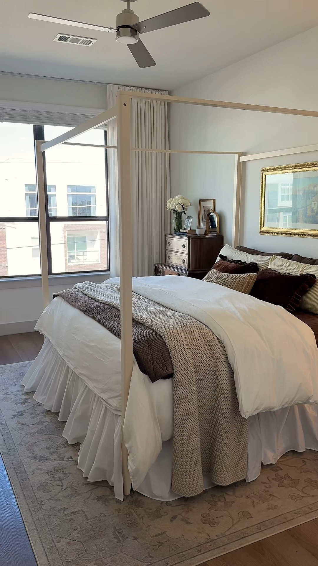 newest bedroom addition: floor to ceiling curtains ✨ 

what I ordered:
- Liz linen
- Ivory white 
- Privacy 
- Pinch pleat 
- 80 inches wide & 118 inches long
- Memory trained 

#LTKHome