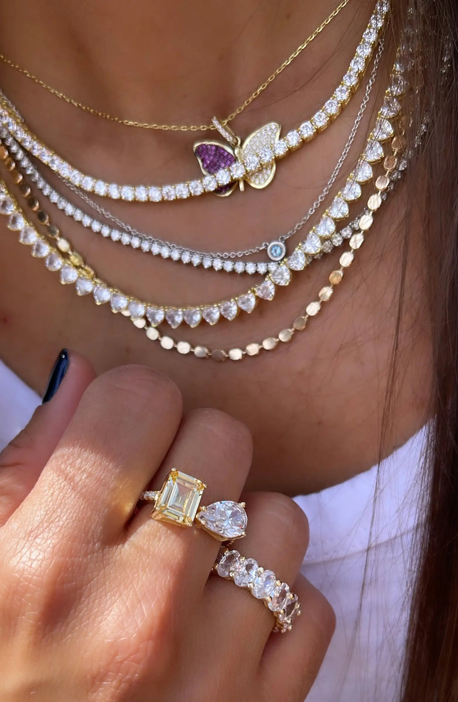 SHYMI Classic Cubic Zirconia Tennis Necklace | Nordstrom | Nordstrom