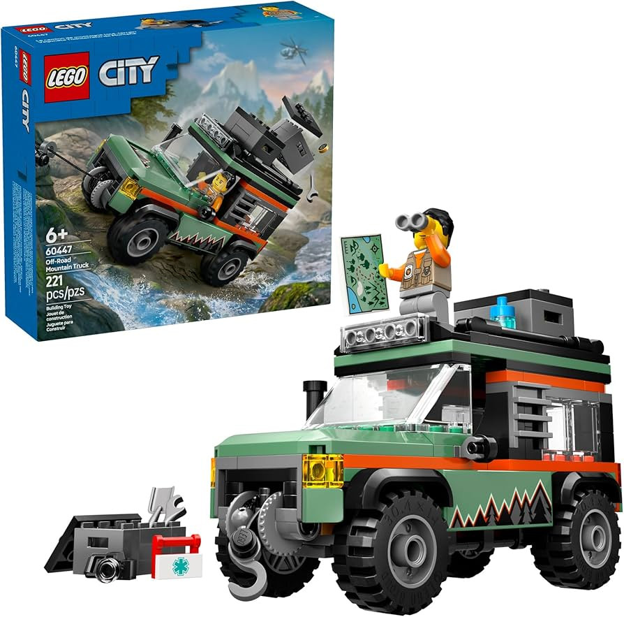LEGO City Off-Road 4x4 Mountain Truck Toy - Building Toy Set for Kids, Boys and Girls, Ages 6+ - ... | Amazon (US)