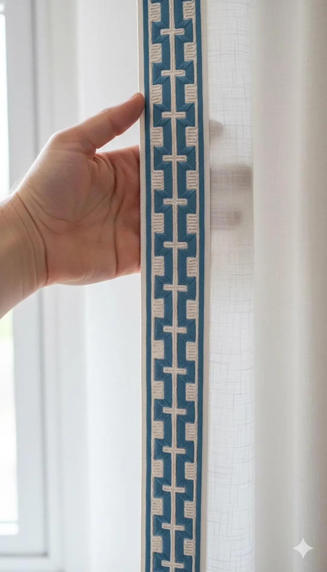 Blue Greek Key Embroidered Trim: 2.5" Cotton Canvas Border - Etsy | Etsy (US)