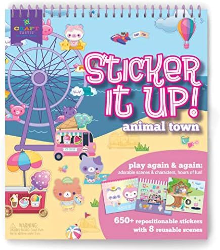 Craft-tastic Sticker It Up! – Reusable Sticker Book for Kids – 650+ Repositionable Stickers C... | Amazon (US)